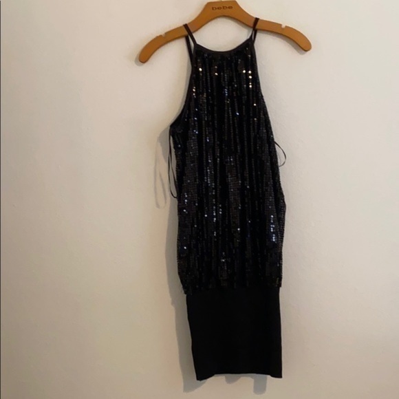 TOSKA VINTAGE SOLID BLACK DRESS SIZE MEDIUM - Picture 3 of 3
